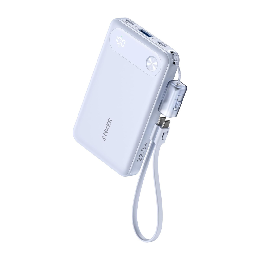 #7 Anker Power Bank (10000mAh, 22.5W) (モバイルバッテリー 10000mAh 最大22.5W出力 USB-C & USB-C ケーブル付属 ディスプレイ搭載) 【USB PD/PowerIQ搭載/PSE技術基準適合】iPhone 16 / 15 Android iPad その他各種機器対応 (ブラック)