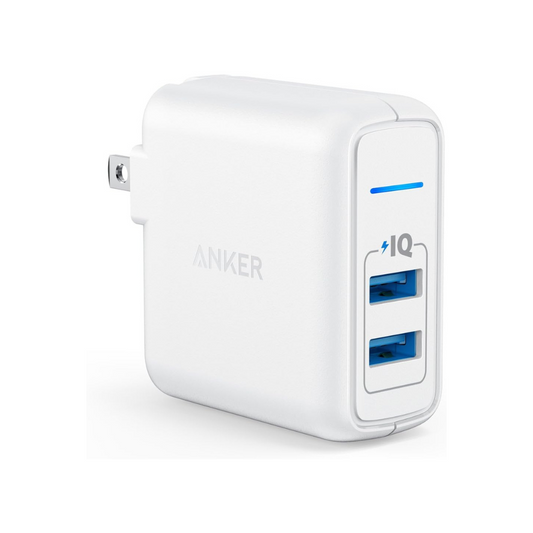 #10 Anker PowerPort 2 Elite (USB充電器 24W 2ポート) 【PSE技術基準適合/PowerIQ搭載/折りたたみ式プラグ搭載/旅行に最適】 iPhone/iPad/Galaxy その他Android各種対応 (ホワイト)