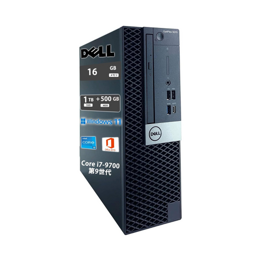 #5 デル デスクトップパソコン DE LL OptiPlex 3060 SFF 第8世代インテル Core i7 8700 3.4GHz CPU/HDD500GB付く/Windows11 Pro＆MS Office2019/USB3.0、DP、DVD、HDMI搭載/マウスパッド無料サービス【中古品】 (メモリ16GB, SSD512GB)